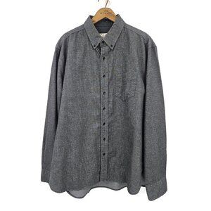Rag & Bone Flannel Shirt Mens XL Grey Black Long Sleeve Button Up